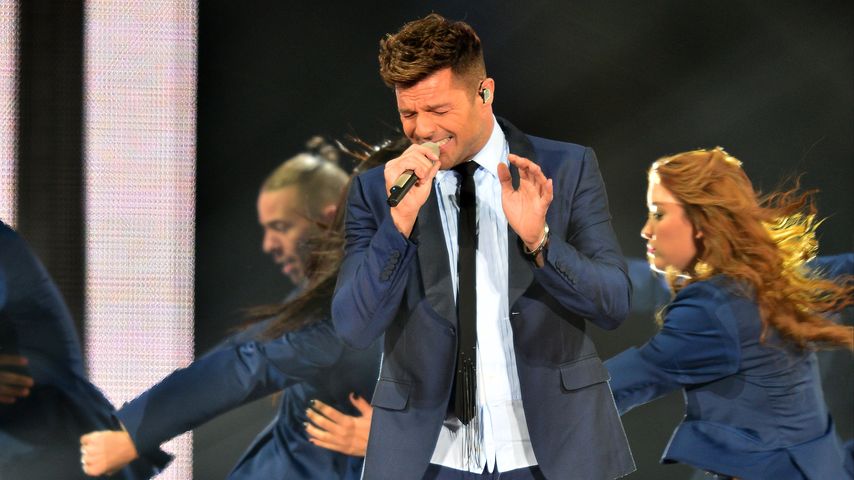 Sänger Ricky Martin während seines "One World Tour"-Konzerts 2015