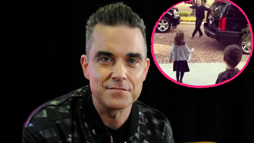 Nach einem Monat: Süßes Wiedersehen von Robbie & seinen Kids
