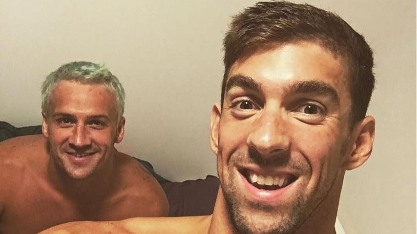 Die US-amerikanischen Schwimmer Ryan Lochte (hinten) & Michael Phelps (vorne) in Rio 2016