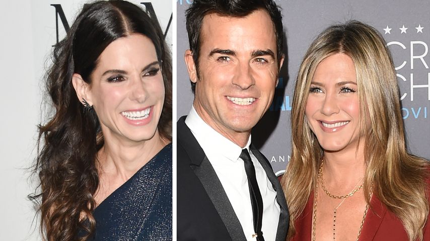 Jennifer Aniston, Justin Theroux und Sandra Bullock