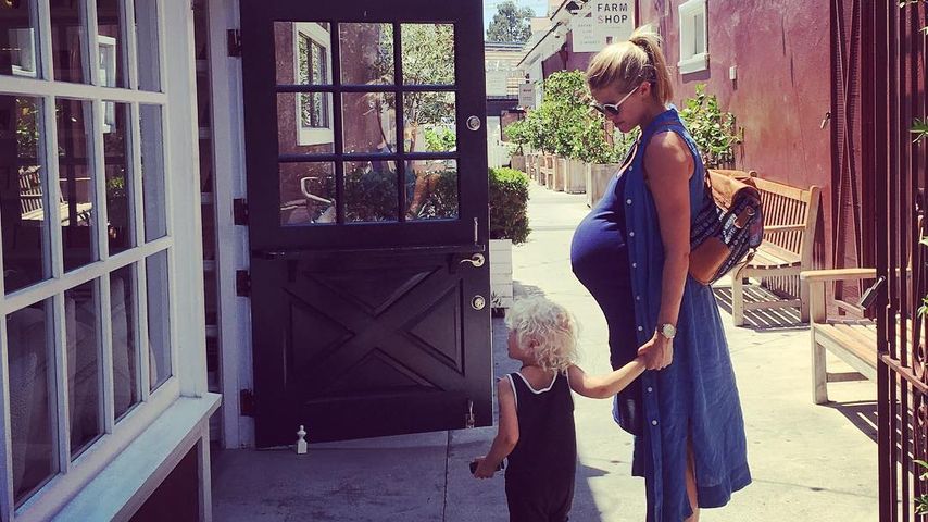Sarah Wright mit ihrem Sohn Wyatt Oliver
