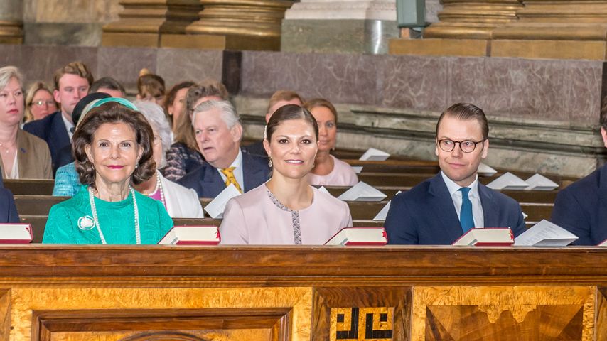 Prinzessin Victoria von Schweden, Königin Silvia von Schweden, Carl Gustaf und Christopher O'Neill