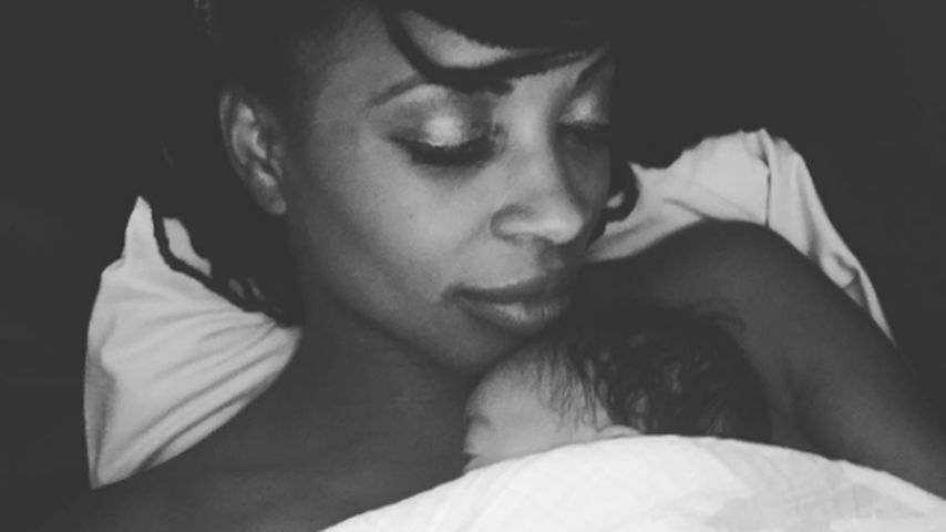Shanola Hampton mit ihrem Sohn