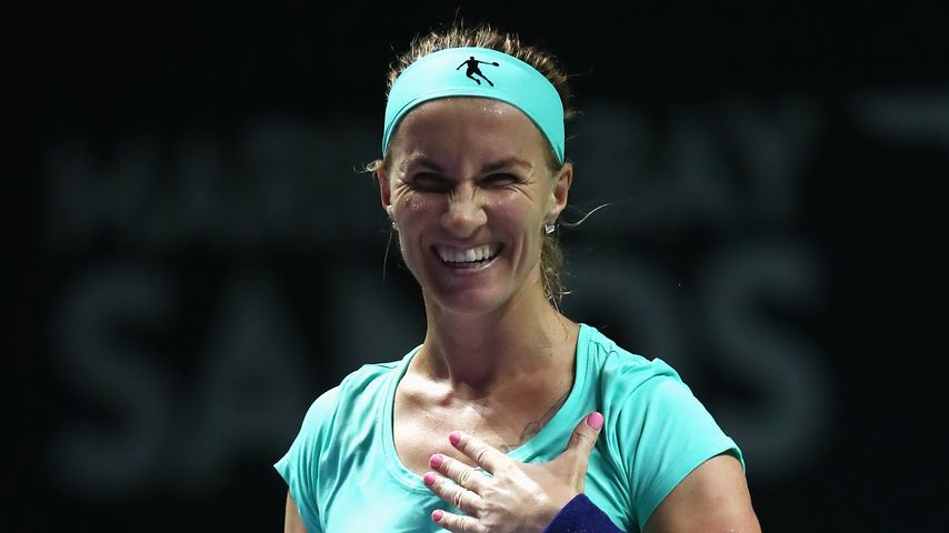 Svetlana Kuznetsova nach ihrem Sieg über Agnieszka Radwanska