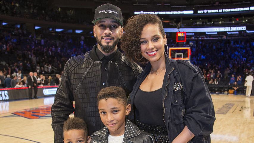 Swizz Beatz, Alicia Keys, ihr gemeinsamer Sohn Egypt und Swizz' Sohn Kasseem