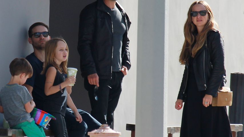 Tobey Maguire, Otis Tobias Maguire, Jennifer Meyer und Ruby Sweetheart Maguire