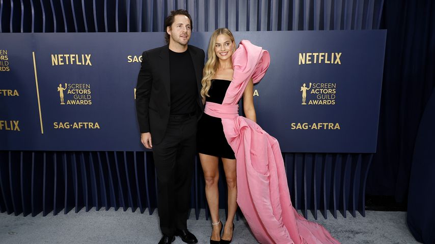 Tom Ackerley und Margot Robbie, Februar 2024