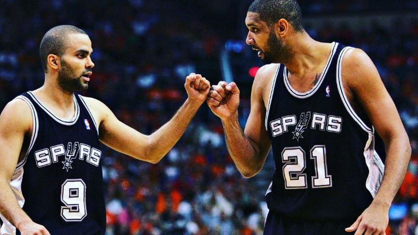 Tony Parker und Tim Duncan