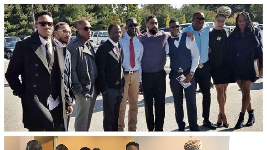 Tyson Gay, Familie und Freunde bei der Trauerfeier seiner Tochter Trinity