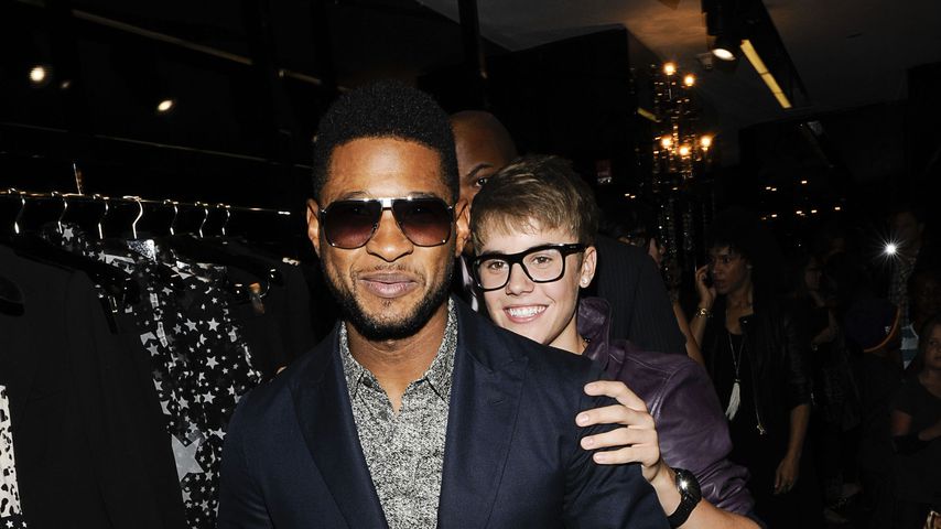 Usher und Justin Bieber 2008