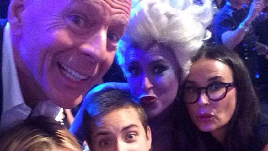Rumer Willis, Bruce Willis, Demi Moore, Tallulah Willis und Scout LaRue Willis