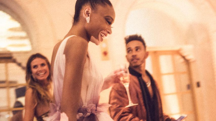Heidi Klum, Lewis Hamilton und Winnie Harlow