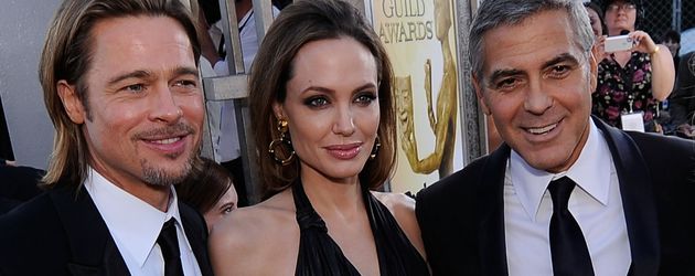 Angelina Jolie, George Clooney und Brad Pitt Angelina Jolie, George Clooney und Brad Pitt