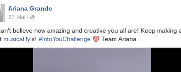 Ariana Grandes Facebook-Post Ariana Grandes Facebook-Post