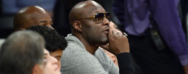 Ex-NBA-Star Lamar Odom auf der Tribüne im Staples Center in Los Angeles im März 2016 Ex-NBA-Star Lamar Odom auf der Tribüne im Staples Center in Los Angeles im März 2016