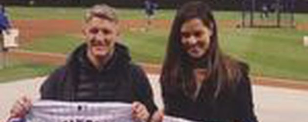 Bastian Schweinsteiger und Ana Ivanovic beim Chicago-Cubs-Spiel Bastian Schweinsteiger und Ana Ivanovic beim Chicago-Cubs-Spiel