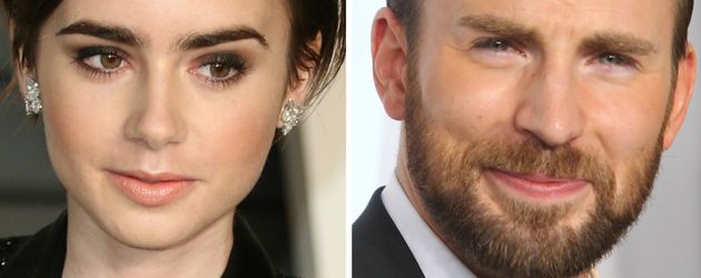 Lily Collins und Chris Evans Lily Collins und Chris Evans