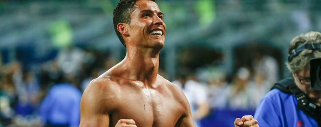 Cristiano Ronaldo beim UEFA Champions League Finale Real Madrid gegen Atletico Madrid in Mailand Cristiano Ronaldo beim UEFA Champions League Finale Real Madrid gegen Atletico Madrid in Mailand