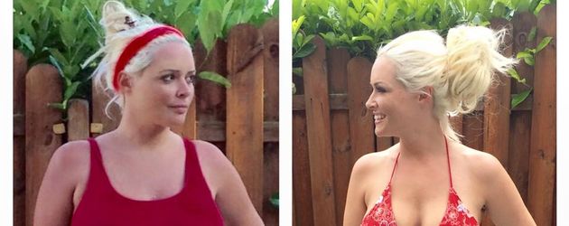 Daniela Katzenberger im Sommer 2015 (links) und im Sommer 2016 (rechts) Daniela Katzenberger im Sommer 2015 (links) und im Sommer 2016 (rechts)