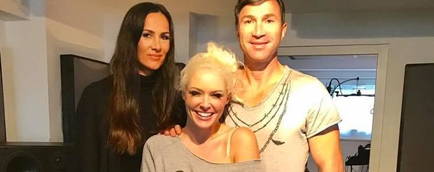 Daniela Katzenberger mit Lucas und Kiki Cordalis im Tonstudio Daniela Katzenberger mit Lucas und Kiki Cordalis im Tonstudio