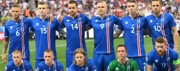 Die isländische Nationalmannschaft in Frankreich Die isländische Nationalmannschaft in Frankreich