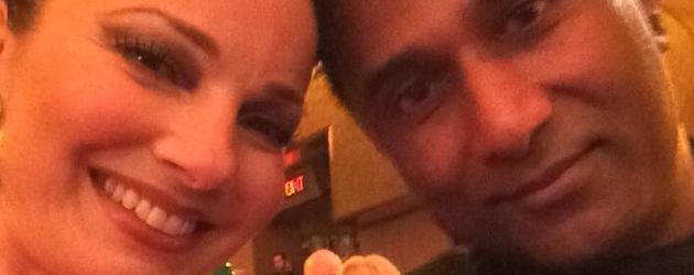 Fran Drescher und Shiva Ayyadurai Fran Drescher und Shiva Ayyadurai