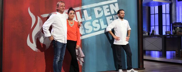 Frank Buchholz, Nina Moghaddam und Steffen Henssler bei "Grill den Henssler" Frank Buchholz, Nina Moghaddam und Steffen Henssler bei "Grill den Henssler"