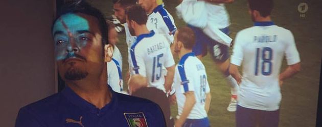 Giovanni Zarrella beim EM-Spiel Italien gegen Belgien Giovanni Zarrella beim EM-Spiel Italien gegen Belgien