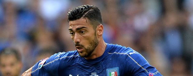 Graziano Pelle beim Spiel Italien gegen Spanien bei der EM 2016 Graziano Pelle beim Spiel Italien gegen Spanien bei der EM 2016