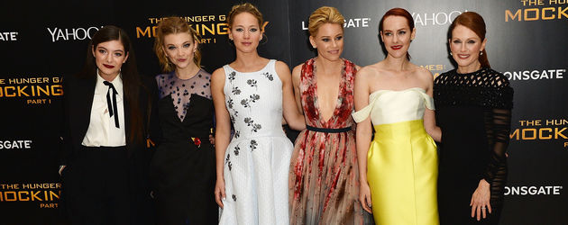 Jennifer Lawrence, Julianne Moore, Jena Malone, Natalie Dormer, Elizabeth Banks und Lorde Jennifer Lawrence, Julianne Moore, Jena Malone, Natalie Dormer, Elizabeth Banks und Lorde