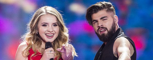 Ilinca and Alex Florea beim 2. ESC-Halbfinale Ilinca and Alex Florea beim 2. ESC-Halbfinale