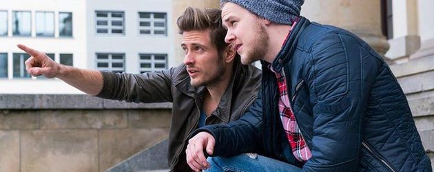 Jörn Schlönvoigt und Felix Van Deventer am GZSZ-Set Jörn Schlönvoigt und Felix Van Deventer am GZSZ-Set