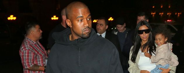 Kim Kardashian, Kanye West und North West Kim Kardashian, Kanye West und North West