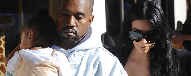 Kim Kardashian, Kanye West und North West Kim Kardashian, Kanye West und North West