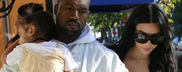 Kim Kardashian, Kanye West und North West Kim Kardashian, Kanye West und North West