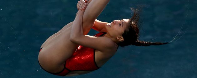 Kunstspringerin He Zi während ihrer Olympia-Teilnahme in Rio Kunstspringerin He Zi während ihrer Olympia-Teilnahme in Rio