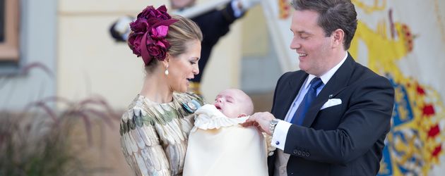 Prinzessin Madeleine und Ehemann Christopher O'Neill bei der Taufe ihres Sohnes Prinz Nicolas Prinzessin Madeleine und Ehemann Christopher O'Neill bei der Taufe ihres Sohnes Prinz Nicolas