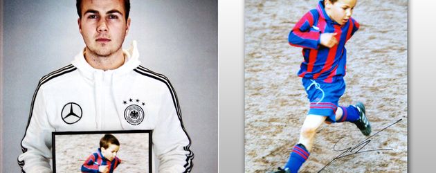 Mario Götze, heute und früher Mario Götze, heute und früher