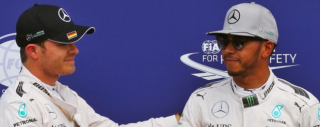 Nico Rosberg und Lewis Hamilton beim Formel 1-Qualifying Nico Rosberg und Lewis Hamilton beim Formel 1-Qualifying