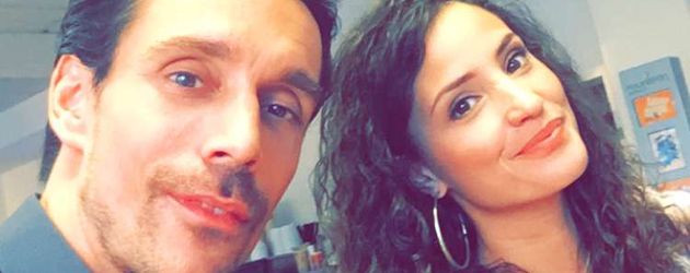 Philipp Christopher und Nadine Menz machen ein Selfie Philipp Christopher und Nadine Menz machen ein Selfie