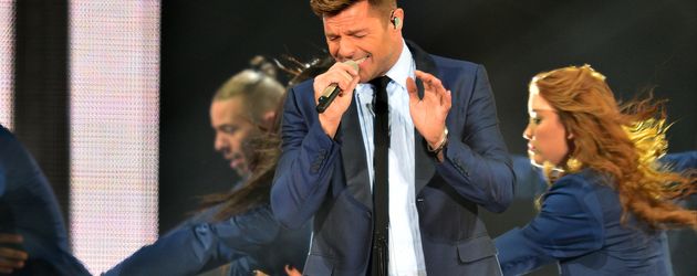 Sänger Ricky Martin während seines "One World Tour"-Konzerts 2015 Sänger Ricky Martin während seines "One World Tour"-Konzerts 2015