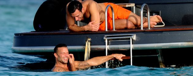 Ricky Martin und Jwan Yosef auf einer Jacht Ricky Martin und Jwan Yosef auf einer Jacht