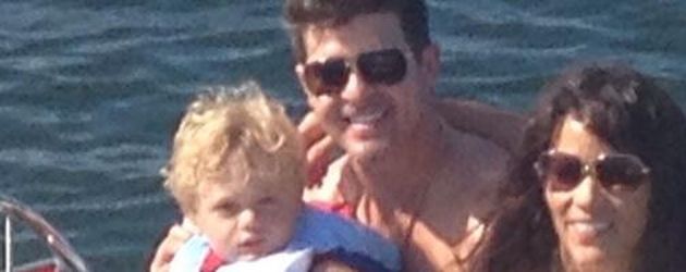 Robin Thicke, Paula Patton und ihr Sohn Julian Robin Thicke, Paula Patton und ihr Sohn Julian