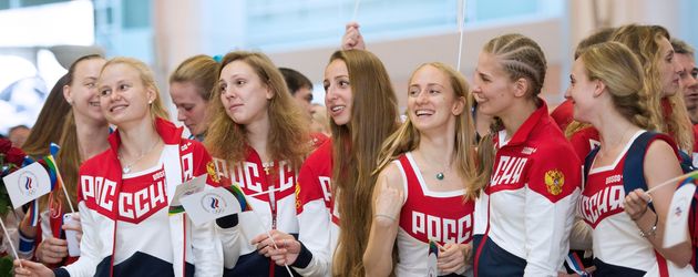 Russische Sportlerinnen in Moskau Russische Sportlerinnen in Moskau