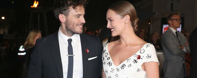 Schauspieler Sam Claflin und Ehefrau Laura Haddock Schauspieler Sam Claflin und Ehefrau Laura Haddock