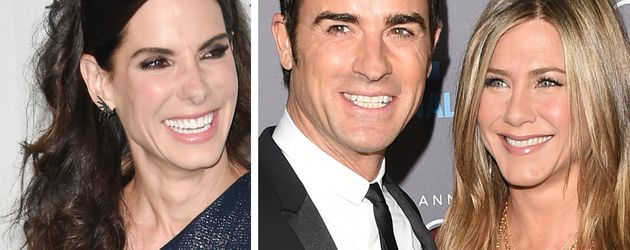 Jennifer Aniston, Justin Theroux und Sandra Bullock Jennifer Aniston, Justin Theroux und Sandra Bullock