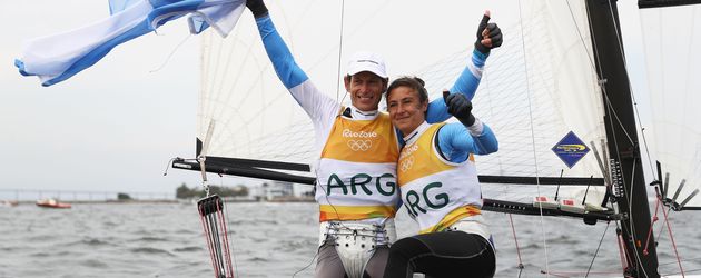 Olympia-Sieger Santiago Lange und Cecilia Carranza Saroli Olympia-Sieger Santiago Lange und Cecilia Carranza Saroli