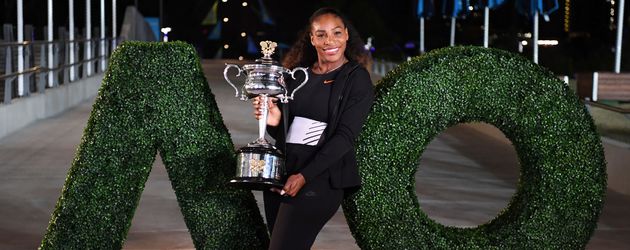 Serena Williams nach ihrem Sieg bei den Australian Open Serena Williams nach ihrem Sieg bei den Australian Open