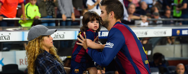 Shakira, Gerard Piqué und Milan Piqué Mebarak Shakira, Gerard Piqué und Milan Piqué Mebarak