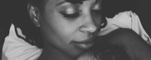 Shanola Hampton mit ihrem Sohn Shanola Hampton mit ihrem Sohn